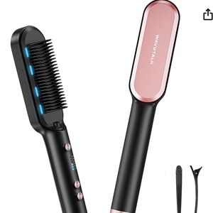 Wavytalk Pink and Black Hair Straightening Brush